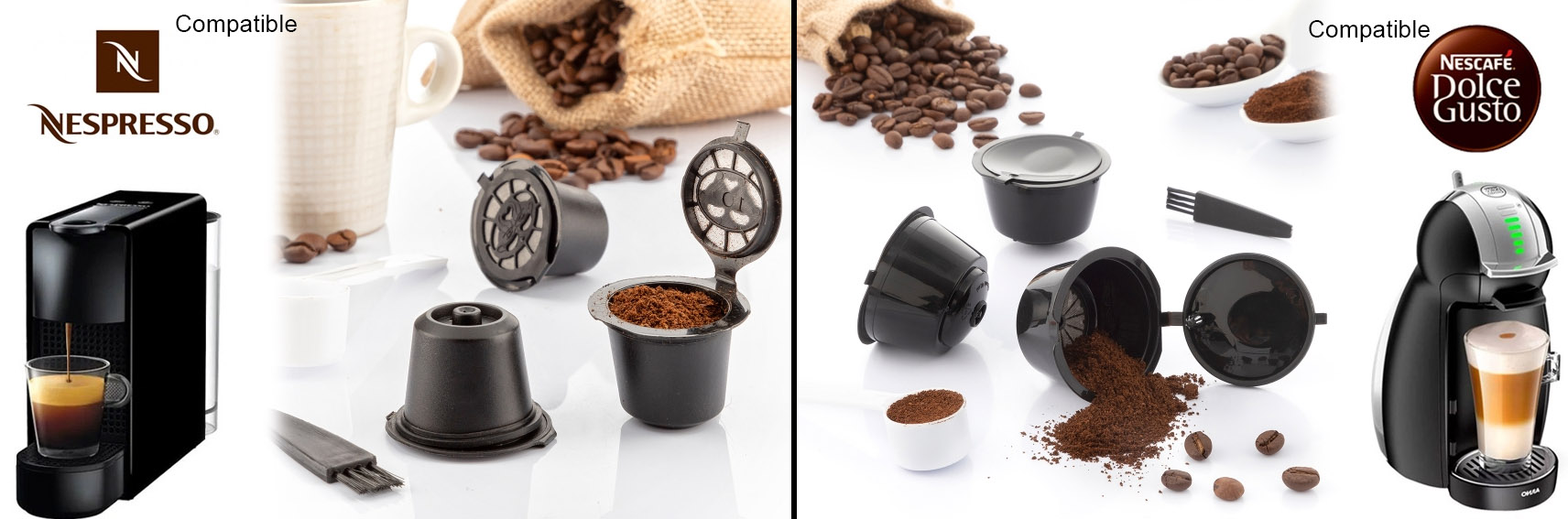 3 x tasse à café réutilisable Dolce Gusto - Café en capsule