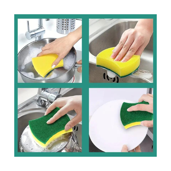 Set de 10 éponges anti-rayures pour la vaisselle