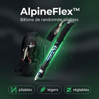 2 Bâtons de randonnée pliables...