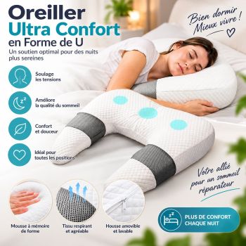 Oreiller Ultra Confort en Forme...