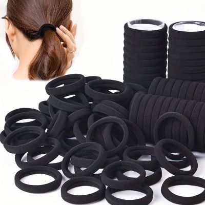 Set de 50 bandes élastiques minimalistes pour cheveux