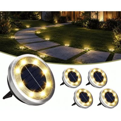Lampes Solaires Encastrables de Jardin (Lot de 5)