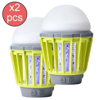 Lot de 2 Lampes Sans-Fil 2 en 1 Anti-moustiques et Camping