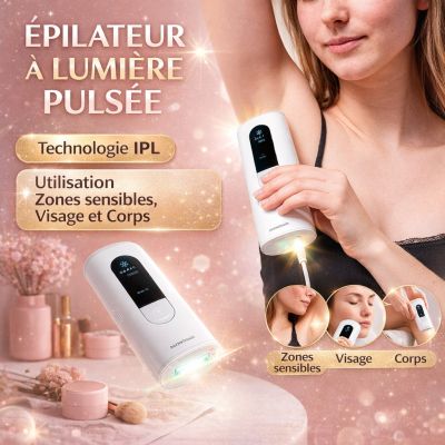 Épilateur à Lumière Pulsée avec Accessoires