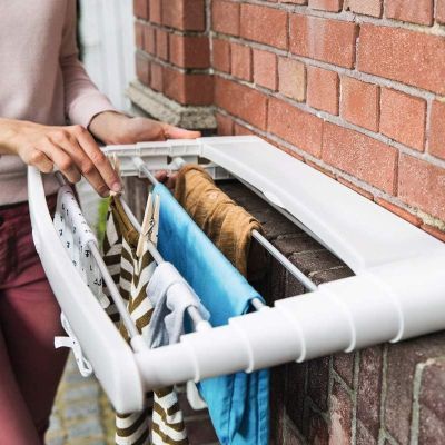 Étendoir à Linge Télescopique Mural