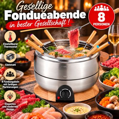 Elektrisches Fondue-Set für 8 Personen