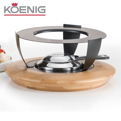 Réchaud avec socle en bambou Koenig