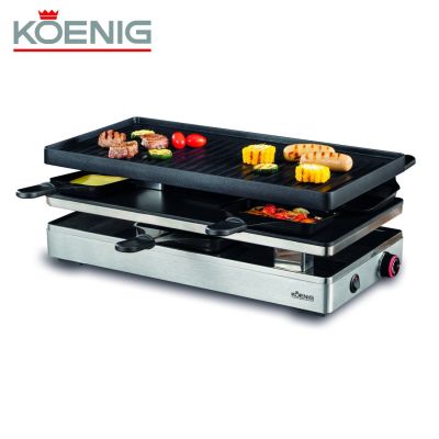 Gril Pizza-Raclette 4-en-1 8 Personnes Koenig
