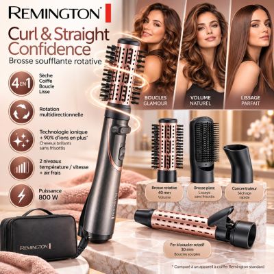 Brosse soufflante rotative Curl & Straight Confidence Remington