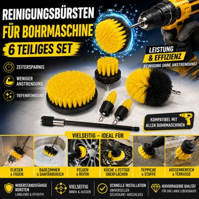 Reinigungsbürsten für Bohrmaschinen (6 Stück)