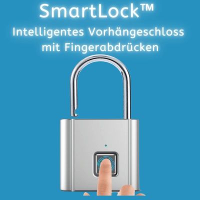 SmartLock™ - Intelligentes Vorhängeschloss mit Fingerabdrücken