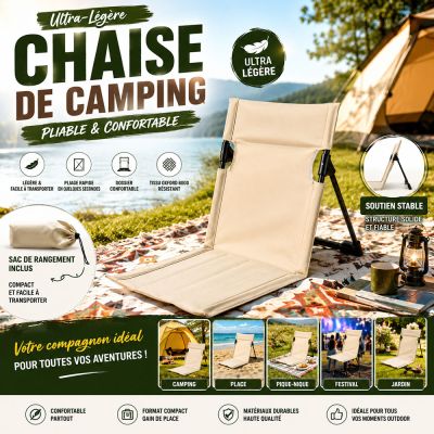 Chaise de Camping Pliable Ultra-Légère