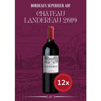12 Bouteilles Château Landereau Cuvée Classique 2019 Bordeaux Supérieur AOC