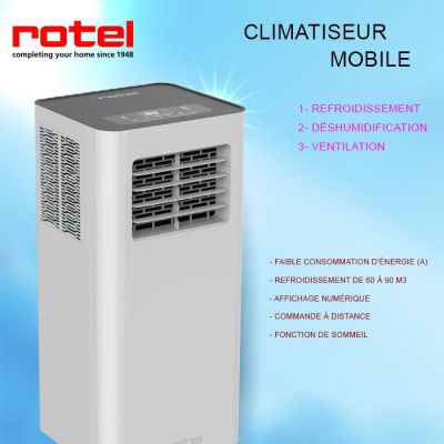 Climatiseur Mobile 3 en 1 Rotel 9000 BTU