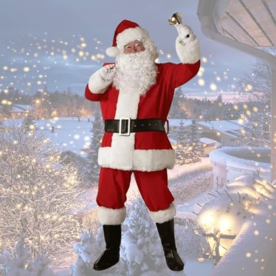 Weihnachtsmann-Outfit 7-teilig / Einheitsgröße