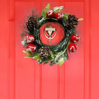 Kranz aus Weihnachtsdekoration - Satz von 2 / 12 cm