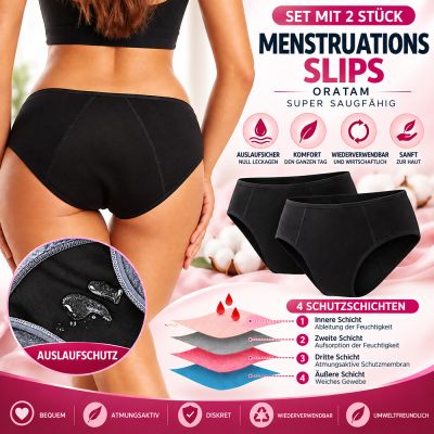 Oratam Menstruationsslip 2er-Set - starke Tage