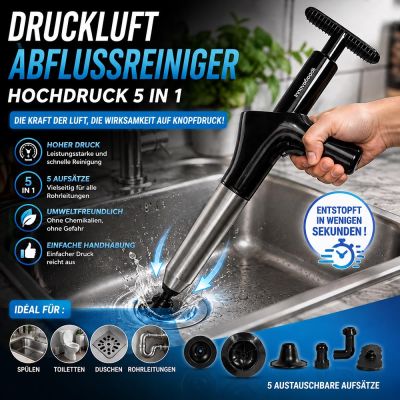 5-in-1 Hochdruck-Druckluft-Rohrreiniger