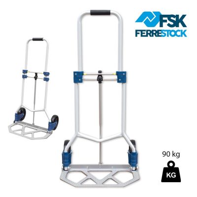 Diable Pliable Professionnel Charge 90kg Réglable en Hauteur