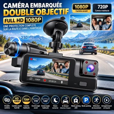 Caméra Embarquée Double Objectif Full HD