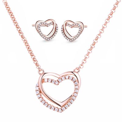 Set de Bijoux Ernst Stein Heart Collier avec pendant + Boucles d'oreilles