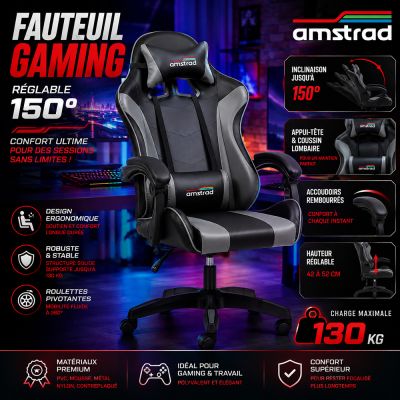 Fauteuil Gaming réglable 150°
