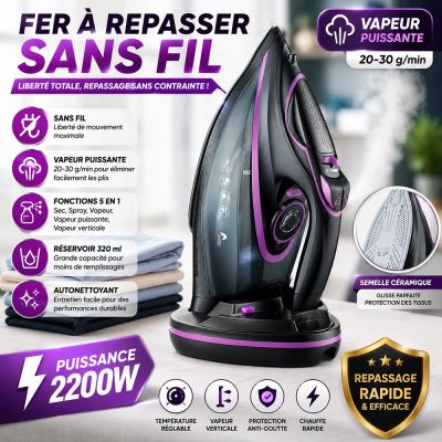 Fer à Repasser sans Fil