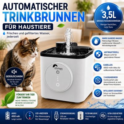 Automatischer Trinkbrunnen für Haustiere