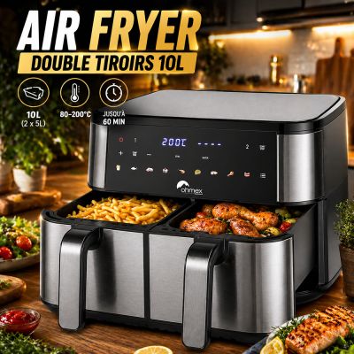 Friteuse Air Fryer Double Tiroirs 10L