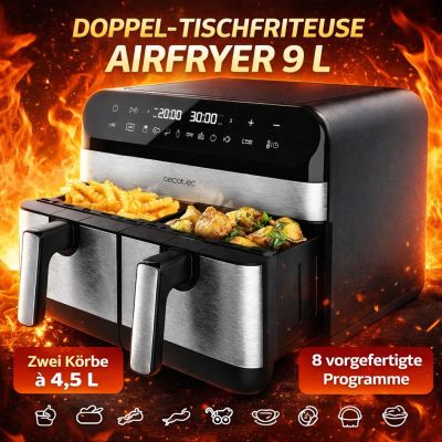 Heißluftfritteuse mit Doppelschublade 9L Cecofry Advance