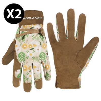 Set de 2 - Gants en cuir de Jardinage - Respirants et Durables