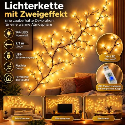 Lichterkette mit Zweigeffekt