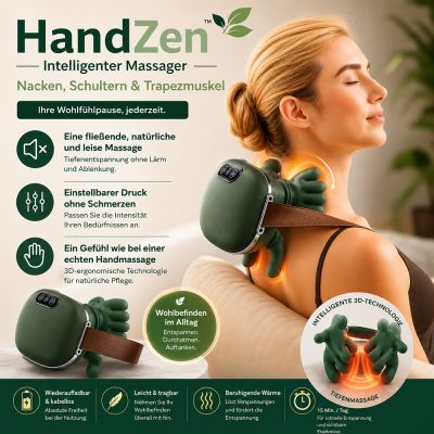 HandZen™ – Intelligentes Massagegerät für Nacken, Schultern und Trapezmuskeln
