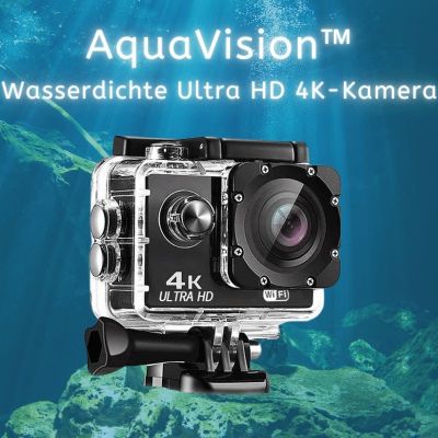 AquaVision™ - Wasserdichte Ultra HD 4K-Action-Kamera mit Fernbedienung