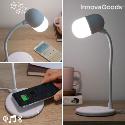 LED-Lampe mit Lautsprecher und drahtlosem Ladegerät