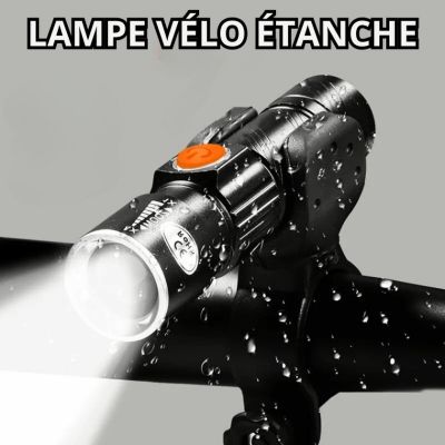 Lampe Vélo USB Étanche