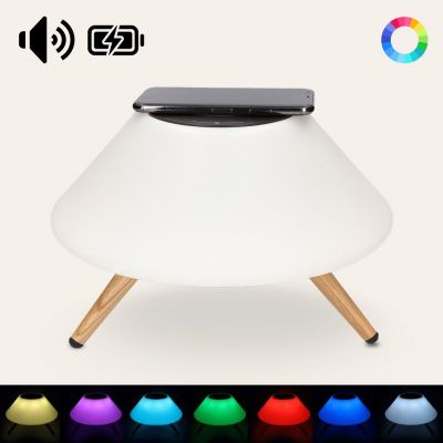 KSIX-Lampe mit kabellosem Ladegerät, Bluetooth-Lautsprecher