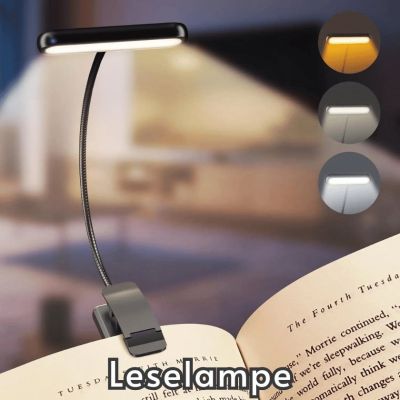 Set aus 2 USB-aufladbaren LED-Leselampen