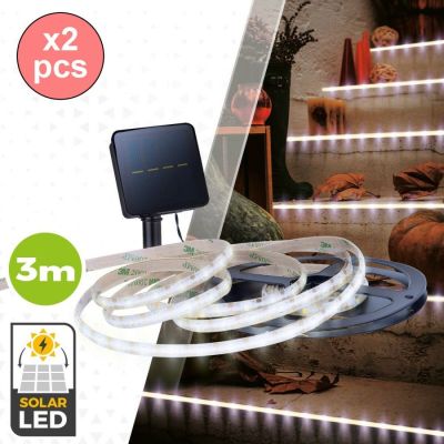 Lot de 2 Bandes LED lumineuse Solaire 3 m