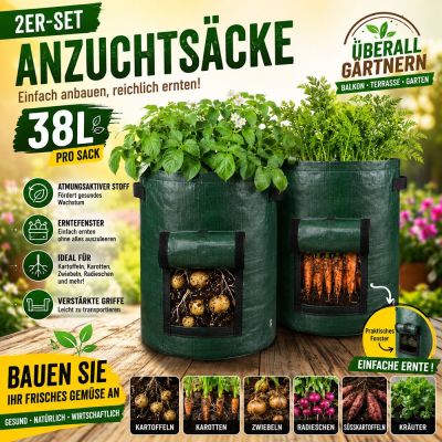 2er-Set Pflanzsäcke 38L