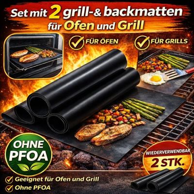 2er-Set Kochmatten für Backofen und Grill