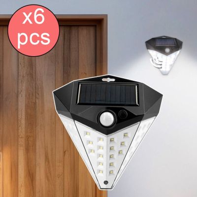 6er-Set Solarlampen mit Bewegungsmelder