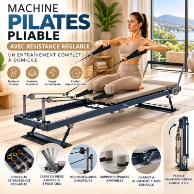 Machine Pilates Pliable avec Résistance Réglable