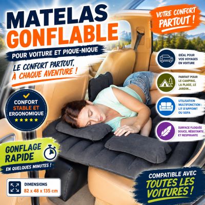 Matelas Gonflable pour Voiture et Pique-nique