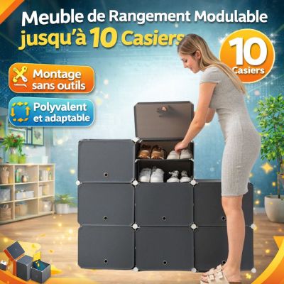 Meuble de Rangement Modulable jusqu'à 10 Casiers