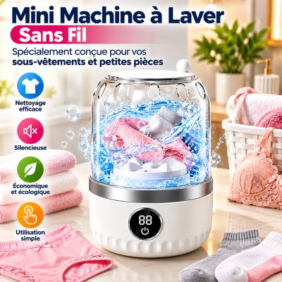 Mini Machine à Laver Sans Fil pour Sous-Vêtements