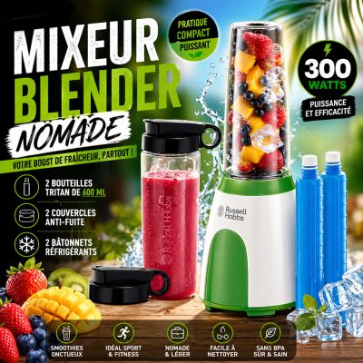 Mixeur Blender Nomade avec Accessoires Russell Hobbs