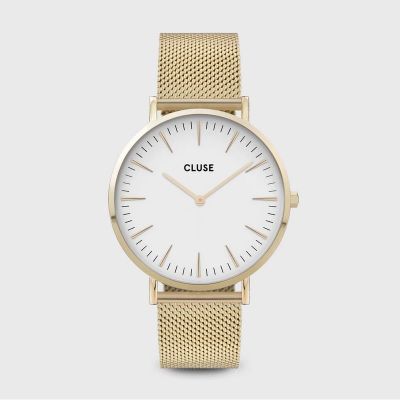 Montre Cluse La Bohème Mesh Gold White/Gold
