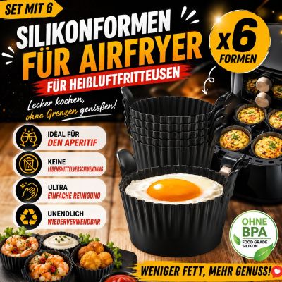 Silikonformen für Airfryer – 6er-Set