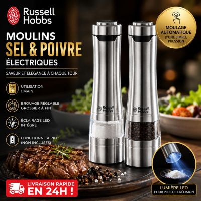 Moulins Sel & Poivre Electrique Russell Hobbs
